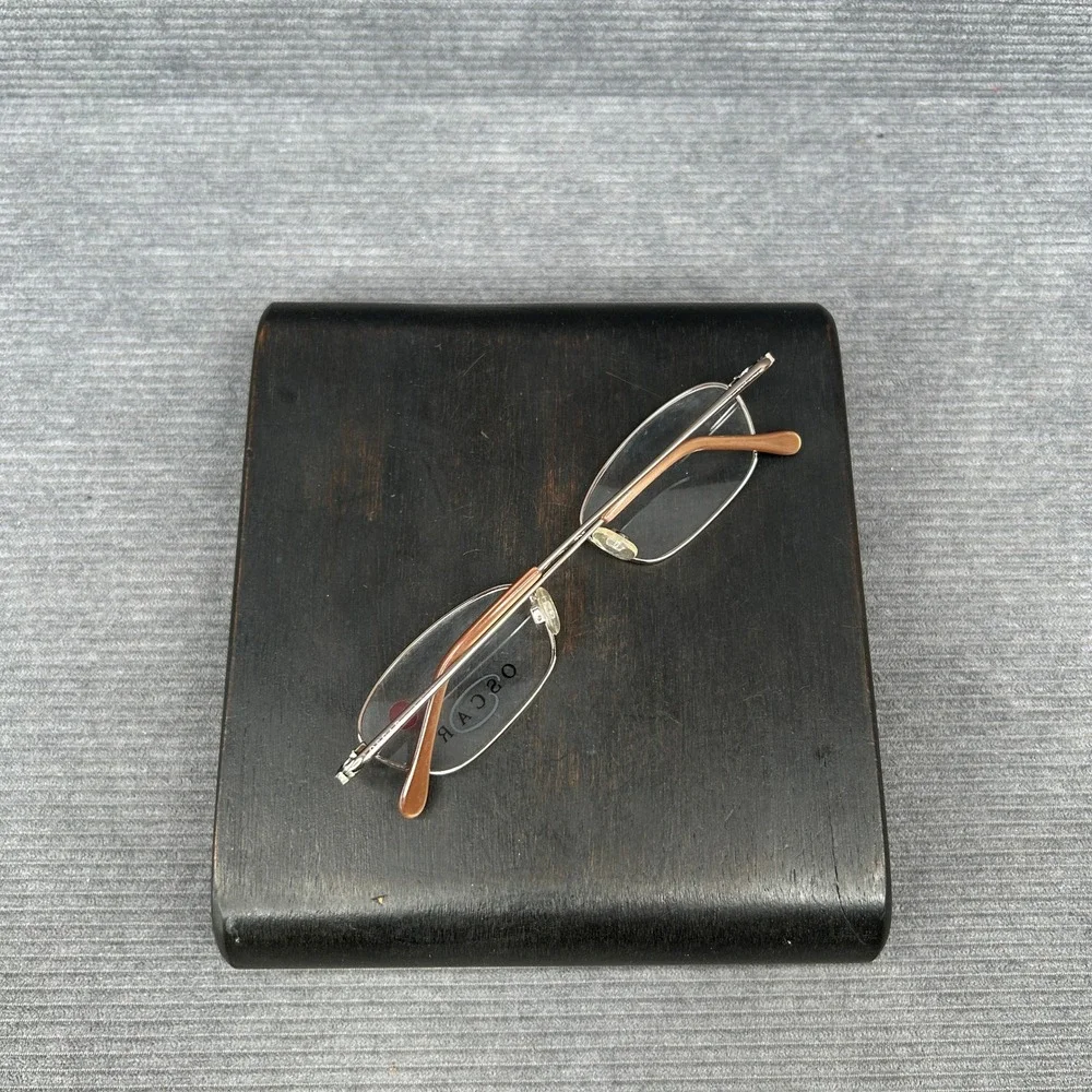 Oscar by Oscar de la Renta OS226 059 135 Silver Brown Y2k Eyeglass Frames